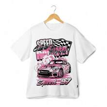 Speed Racer Graphic-Shirt – Streetwear Racing Car Cool Retro Style Tee  UK - Black - View 4