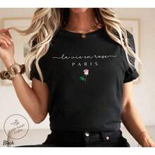 Paris Shirt,  French T-shirt - Unisexblusas para mujer>camisa      blusas para dama - Negro - Ver 7