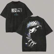 Unisex Washed T-Shirt With 3 YHTG Print - Hitam - View 5