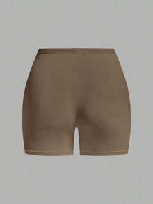2 piezas Leggings básicos casuales de unicolor para mujer de talla grande, aptos para el verano - Multicolor 2 - Ver 4