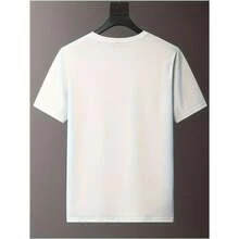 Camisetas a juego para parejas con estampado geométrico irregular de dibujos animados con la palabra LOVE, 100% algodón, suaves, transpirables, de corte regular, cuello redondo, manga corta, para primavera y verano, uso diario, citas románticas, regalos románticos, lavables a máquina, tallas S-3XL. - Negro - Ver 5