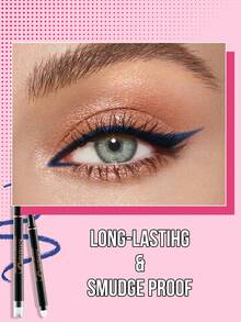 Misslyn 1pc GlidePro Smooth Creamy Texture Eyeliner Pencil, Waterproof Sweatproof Smudge-Proof, High Pigment, Multi-Color Multi-Functional, Built-In Sharpener, Suitable For Smoky Makeup, Beginner-Friendly, Party Birthday Valentine's Day Gift - #03 - View 5