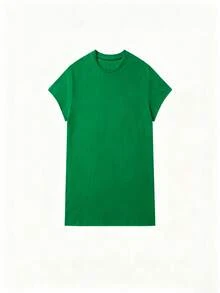 Designed For Modern, Stylish, And Comfortable Women, This Women's Summer T-Shirt, With Its Short Sleeves And Modern Style, Is Comfortable And Breathable, Suitable For Sports And Fitness Activities, As Well As Casual Outings. Made From Premium Soft And Breathable Fabric, Designed For All-Day Comfort And Versatile Everyday Wear, It's Perfect For Casual Occasions. - 綠色 - 查看 3