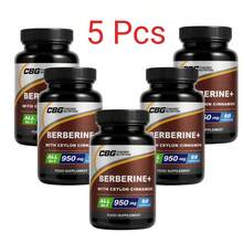 Premium Berberine HCL Supplement With 1000Mg - Contains Pure True Ceylon Cinnamon, Milk Thistle, And Turmeric For Natural Health And Wellness. A Natural Gift For Health And Happiness, Suitable For Everyone. 60 Capsules Easy Take,Packaging May Vary - Excellent Berberine(5 Pcs) - 查看 11