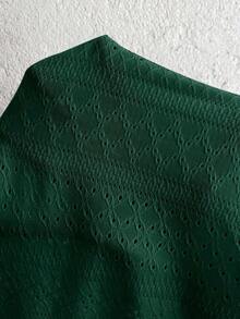 Blusa de verano para mujer con tirantes finos, encaje y parches, estilo minimalista, bohemio, elegante y romántico, ideal para festivales de música, playa y vacaciones, 95% algodón - Verde Oscuro - Ver 3