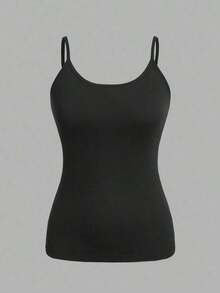 Set de 2 piezas de parte superior de camiseta ajustada casual en colores negro y blanco, adecuada para el verano, tallas grandes para mujeres - Multicolor - Ver 3