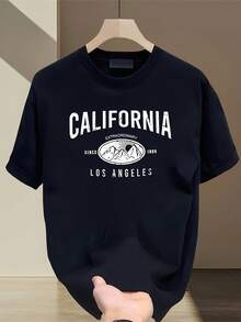 New Women's Short-Sleeved T-Shirt, 180g, 100% Cotton - Versatile Casual T-Shirt With Summer Print For Men - Summer Print T-Shirt For Couples - Unisex - Holiday Gift - 黑色 - 查看 11
