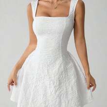 PETITE Women's Sleeveless Solid Color White Summer Midi Dress, Simple & Casual For Everyday Wear,Rave Outfits Festival,Summer Dresses For Women,White Dresses For Women - Púrpura malva - Ver 7
