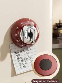 1pc Kitchen Magnetic Timer (White, Red, Green), Mechanical Stopwatch (Battery Not Included), Kitchen Supplies, Kitchen Utensils, Kitchen Clock - Multicolor - View 8