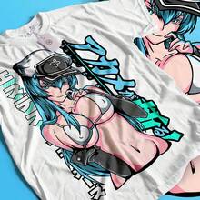 Camiseta de anime UniS1ex Waifu Material, Camiseta de mujer anime2 - Blanco - Ver 1