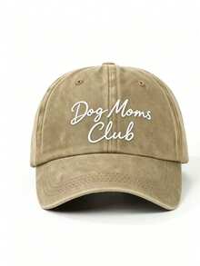 1pc Outdoor Embroidered "Dog Mom" Washed Baseball Cap, Adjustable Sun Protection Casual Hat Suitable For Spring/Autumn Travel, Versatile Unisex Sunhat, Y2K Style For Young People - A - View 14