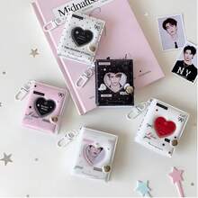 Album ảnh mini hình trái tim 2 inch, album trưng bày ảnh học sinh/người nổi tiếng, giá đựng thẻ ID, mặt dây chuyền móc khóa, thích hợp làm quà tặng sinh nhật, lễ Phục sinh, lễ tốt nghiệp, tựu trường, Giáng sinh, Ngày lễ tình nhân, Lễ Tạ ơn, Ngày thiếu nhi và các dịp tặng quà khác. - 1 Set - Xem 3
