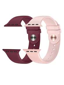 Bộ 2 dây đeo silicon thể thao tương thích với đồng hồ Band 40mm 38mm 41mm 44mm 45mm 46mm 42mm 49mm, cỡ M/L dành cho cả nam và nữ. Dây đeo cổ tay mềm mại, chống nước, thay thế dây đeo thể thao tương thích với các dòng Band Ultra 10 9 8 7 6 5 4 3 2 1 SE. Thích hợp làm quà tặng cho học sinh trở lại trường. - Màu Tím - Xem 5