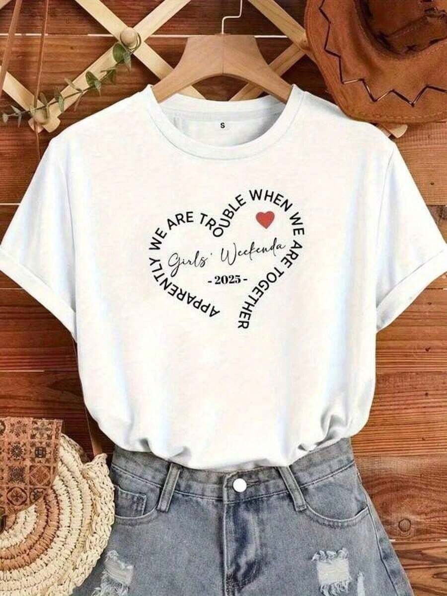 PermeabilitySummer Outfits For Women, Camisetas Personalizables 100% Algodón Puro, Ideales Para Fines De Semana, Con Diseños Personalizados, Perfectas Para Viajes, Ideales Para Equipos, Resaltando La Diversión De Estar Juntos PNHVspacious - Blanco - Ver 1