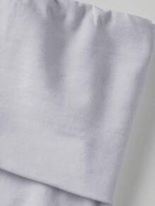 Womens Split Hem Capri Pants Fold Over Waist Solid Color Slim Fit Cropped Pants Trousers - 淺灰色 - 查看 7