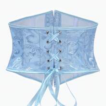 1件装女士束腰塑身衣，塑形腰带 - 天藍 - 查看 3