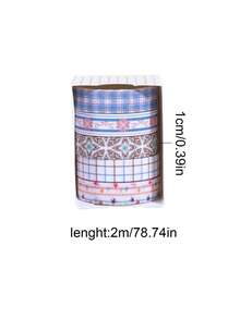 5 Rolls/Box Simple Style Washi Tape Set, Different Color To Choose From The Handbook Tape, Suitable For Scrapbook Decoration School Supplies Decorative, Handbook Gift For Friends - Sets - View 2