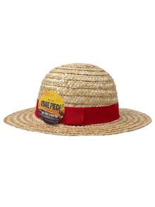 TOEI ANIMATION Mũ rơm One Piece chính hãng, chất liệu rơm dệt thủ công, kèm ruy băng đỏ. Phụ kiện cosplay anime kinh điển, hoàn hảo cho các bữa tiệc hóa trang, sự kiện dành cho người hâm mộ và sử dụng hàng ngày. Món quà lý tưởng cho những người yêu thích One Piece. - Một Mảnh 1 - Xem 11