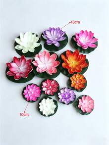 1pc/6PCS LED Floating Water-Activated Lotus Flower Lights, Colorful Waterproof Night Lights For Pool And Pond Decoration, Wishing River Lanterns - Multicolor - View 11