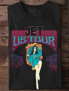 Camisetas para fans de la gira Jet 2026, disponibles en tallas de la S a la 5XL. - Negro - Ver 1