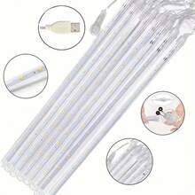 1pc LED Meteor Shower String Light With 8 Tubes, USB Powered Fairy Lights, IP44 Waterproof, Suitable For Decorating Patio, Landscape, Bar Tent, Fence, Christmas, Halloween And More Scenarios. Santa Claus - Multicolor - View 11
