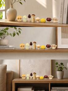 Place A Few Cute Mushroom Decorations On The Computer Desk To Create A Japanese-Style Office Desk Decor, Bringing A Healing Vibe To The Computer. - A - View 6