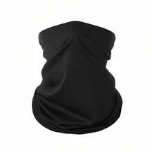 1pc Summer Straight-Cut Ice Silk Quick-Dry Balaclava Hat, Unisex Outdoor Sun Protection Neck Gaiter Face Mask, Suitable For Cycling, Driving, Fishing, Sports, Outdoor Activities, Also Can Be Given As A Small Gift - Black - View 5