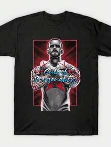 New Product 2026: Cult Of T-Shirt, Wrestling T-Shirt, Funny T-Shirt, Urban Retro Style T-Shirt, Unisex, Machine Washable, Loose Fit, Casual Wear. With A Crisp, Streamlined Cut, This Garment Creates A Clean And Dynamic Look When Worn. Its Loose Yet Flattering Silhouette Suits All Body Types, Offering A Style That Is Both Casual And With A Touch Of Elegance. - 黑色 - 查看 6