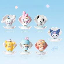SANRIO 三丽鸥角色海滩假日贝壳盲盒，6款随机款式，度假盲盒系列，肉桂卷迷你人偶，假日、生日、嘉年华礼物佳选，PVC收藏人偶，适合青少年和成人 - 彩色 - 查看 9
