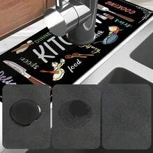 1 pieza Funda para grifo de estilo hogar dulce, hecha de fibra de poliéster, de secado rápido y fácil de limpiar, adecuada para cocina y baño, fácil de instalar, decoración diaria, regalo, alfombra de baño, funda para grifo, accesorio para grifo - Multicolor - Ver 11