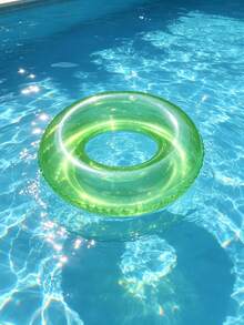 1pc Creative Transparent Swim Ring, Floating Raft For Swimming Pool And Beach, Perfect Summer Gift For Adults, Floating Lounger For Vacation Fun And Relaxation - Multicolor - View 7