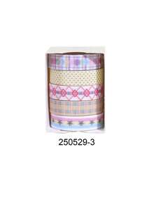 5 Rolls/Box Simple Style Washi Tape Set, Different Color To Choose From The Handbook Tape, Suitable For Scrapbook Decoration School Supplies Decorative, Handbook Gift For Friends - Sets - View 13