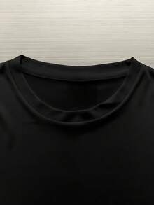 1 Piece,-Men's Loose % Cotton Tailor Made T-Shirt, Summer Clothing, Plus Size Summer Tops, K-Series, Cotton Tops, Men's Clothing, Clothing & - 黑色 - 查看 4