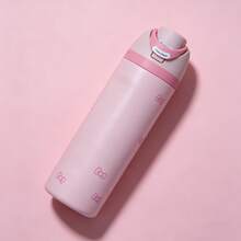 OWALA 24oz Leakproof Insulated Water Bottle With Straw, Girly All-Pink Bow Print Stainless Steel Tumbler For Gym & Travel - 西瓜粉 - 查看 2