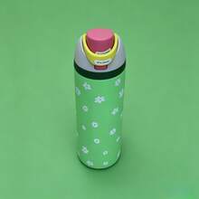 OWALA 24oz FreeSip Water Bottle, Double Wall Vacuum Insulated Sports Bottle With Green Floral Daisy Pattern & Lockable Lid - Green - View 2