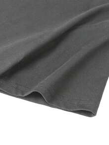 Camiseta de mujer estampada de manga corta para verano, tela de poliéster, estilo multifuncional, corte regular, peso 180 gramos, 1 unidad. - Gris Oscuro - Ver 6