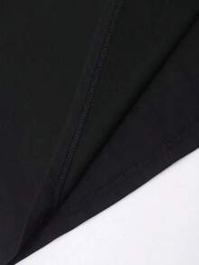 Camiseta Casual de Manga Corta con Cuello Redondo y Estampado de San Valentín de Papua Nueva Guinea, Top de Verano para Mujer, Ecológica - Negro - Ver 6