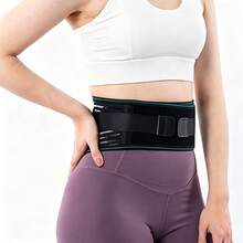 Lightweight Waist Brace Under Clothes - Breathable & Adjustable Lumbar Support Belt For Home, Work And Exercise - Suitable For Women & Men - Black - View 10