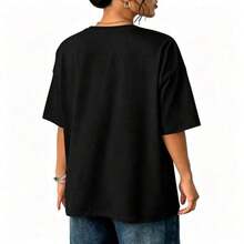 Women's Juneteenth 1865 Graphic T-Shirt, Honoring Our Legacy, Afro Queen Tee, Black History Pride, Casual Cotton Top, Summer Festival Outfit - 黑色 - 查看 2