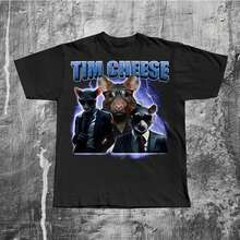 TimCheese Meme T-Shirts, Original T-Shirts, Alternative Clothing, Indecent T-Shirts, Offensive T-Shirts, T-Shirts With Funny Memes - 黑色 - 查看 2