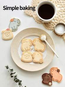 1 buah Cetakan Kue Capybara Lucu, Cetakan Biskuit Timbul 3D Berbentuk Hewan Kreatif, Cetakan Kue & Tanah Liat DIY, Stempel Tekan Kue Kartun untuk Dekorasi Pesta Ulang Tahun, Hadiah & Kerajinan Dapur Rumah - View 7