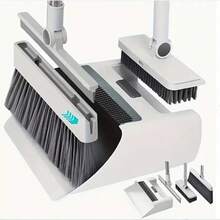 1 Set 3-In-1 Broom And Dustpan, Home Sweeping Brush Scraper Combo: Soft Bristle Broom, Dustpan And Brush Set - Non-Stick, Suitable For Home, Office, School, Dorm - Perfect Christmas Gift, Cleaning Brush - Triple - View 10