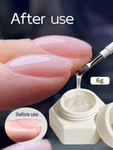 XEIJAYI 1瓶6克透明强化凝胶指甲油，用于强化、延长和底油，可卸除UV/LED凝胶指甲油 - 無色 - 查看 3