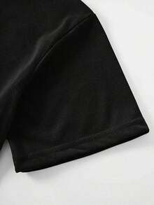 Top de Verano, Regalo para Mamá, Camiseta Casual de Cuello Redondo para Mujer con Estampado de Bandera de Portugal, una Opción Versátil para el Día a Día, 100% Algodón - Negro - Ver 6