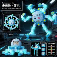 Flip Face Finger Spinner, Glow In The Dark Transformable Stress Relief Finger Spinner - Multicolor - View 7
