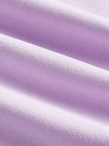 Top de tanque de vacaciones sin espalda de unicolor con cuello en V para mujeres, se puede usar como un collar colgante - Púrpura malva - Ver 3