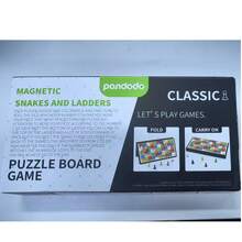 1pc Snakes And Ladders Foldable Chessboard Game, Educational Puzzle Strategy Toy - Multicolor - View 9