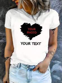 Women's Casual Short Sleeve T-Shirt, 1 Pack, 100% Thick Cotton - Comfortable Crew Neck, Soft And Cute T-Shirt - 白色 - 查看 3