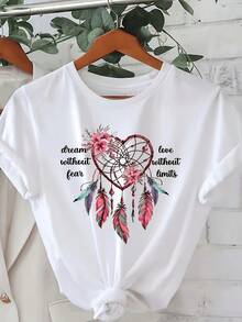 Camiseta de mujer para primavera y verano - Blanco - Ver 6