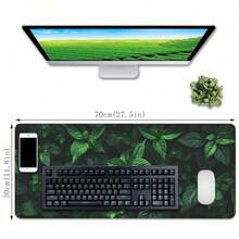 Gre1en Pad Desktop Mat,Large Gaming Pad Desk Mat For Keyboard And ,Computer Pad Large Pad With Stitched Edge Non-Slip Rubber Base For Office Schoolsss Home(31.50X11.8 In) - Mouse Pad - View 3